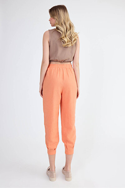 Vitrin Viscose Linen Pleated Trousers