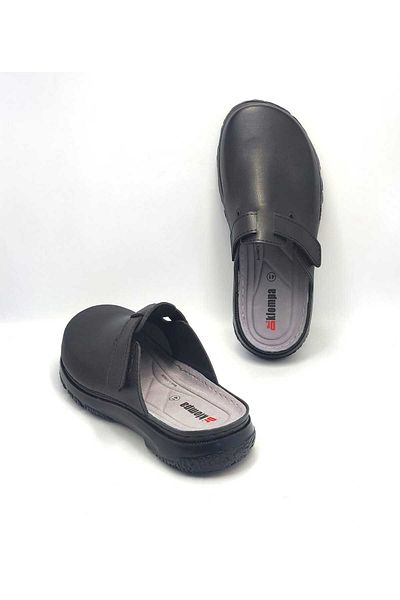 DR KLOMPA Ανδρικές Παντόφλες MS1043 Μαύρες Fanetta Orthopedic Sabo Slippers