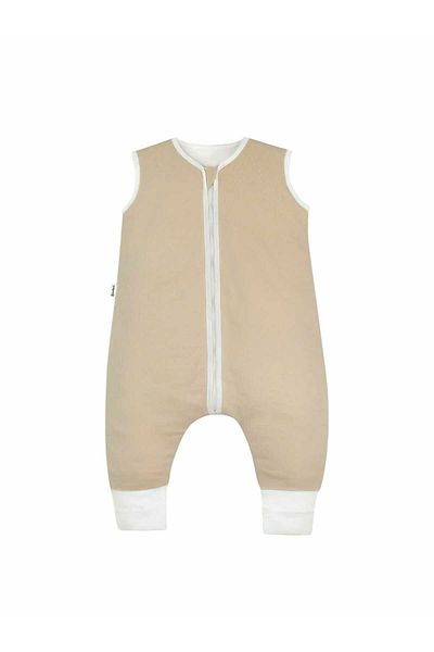 Alpar Tekstil Sleeveless Zippered 2.5 Tog Sleeping Bag for Girls and Boys - Plain Beige