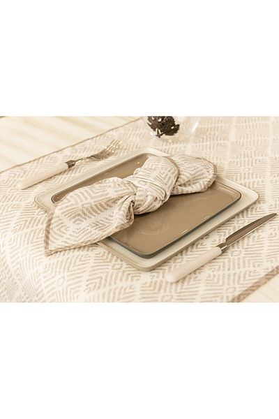 Gül Güler Beige Vega Napkin - 45*45 Cm, Pack of 4