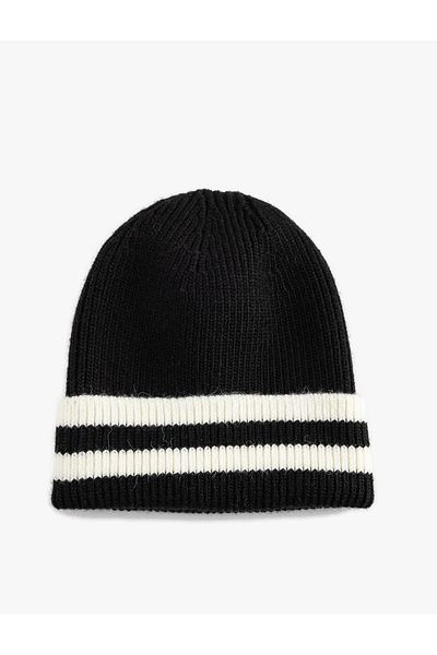 Koton Striped Layered Beret