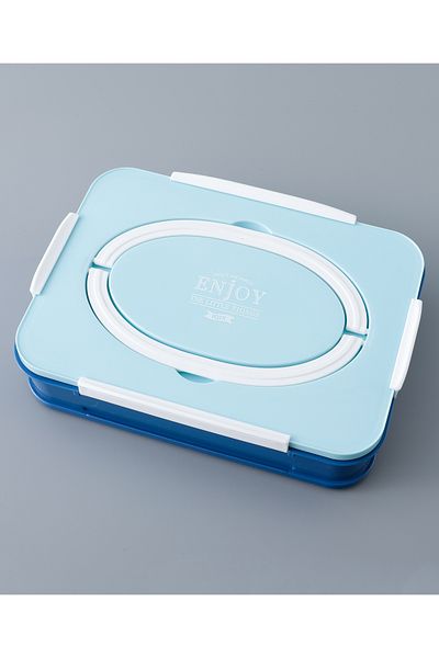 Fab N Funky Kids Insulated Lunch Box, Multi-Compartment, BPA-Free, Leakproof Blue, 1100mL