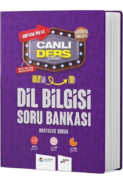 Akademi Denizi KPSS Dil Bilgisi Kolaydan Zora Canlı Ders Soru Bankası