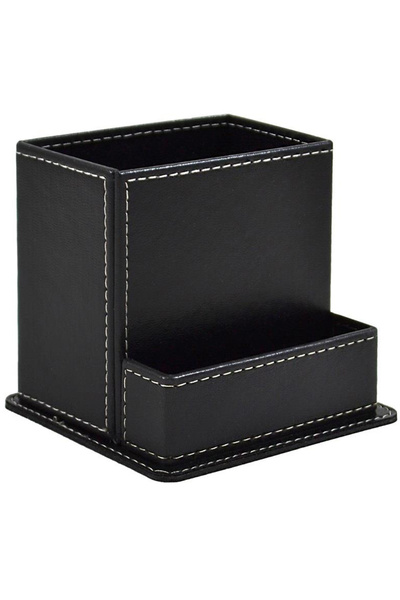 Mimaks Masa Üstü Kalemlik Seti Suni Deri 2 Bölme Siyah Dk-115