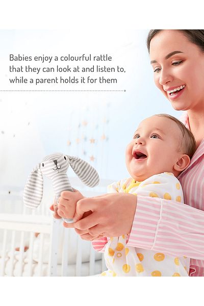 Bonfino Doggy Soft Rattle Toy for Babies 0-24 Months