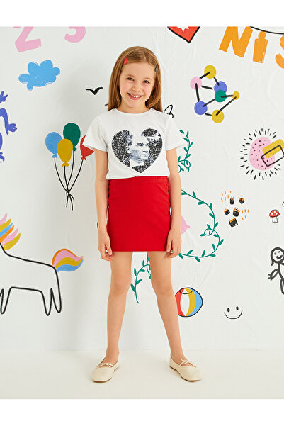 Koton Fustă dreaptă de bază din bumbac cu talie elastică