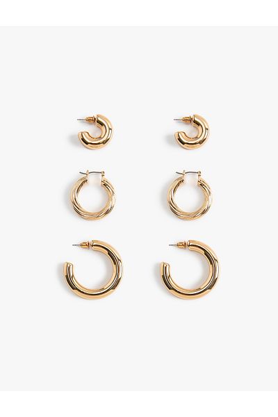 Koton 3-Piece Hoop Earring Set