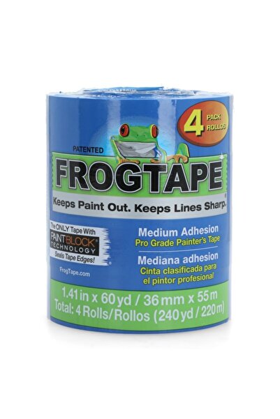 FROGTAPE شريط لاصق أزرق مكون من 4 قطع 1.41 بوصة × 60 ياردة