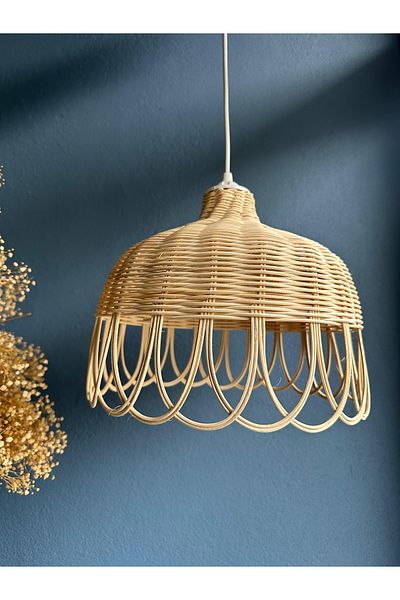 His Art Workshop Rattan Bamboo Wicker Chandelier