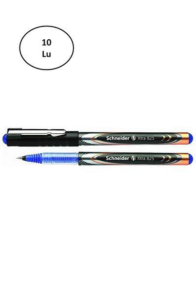 SCHNEIDER Schneider Xtra 825 - 0.5 Mm Blue Roller Pen, Conical Tip, Pack of 10