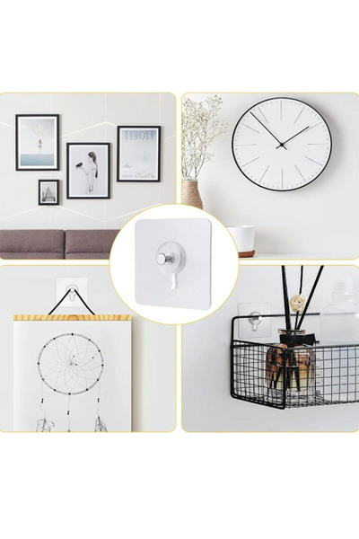 Blue Home Lıght 1 Adet Duvar Delmeden Zarar Vermeden Yapışkanlı Askılık Çivi Şeffaf Güçlü Iz Bırakmaz Tablo Asacağı