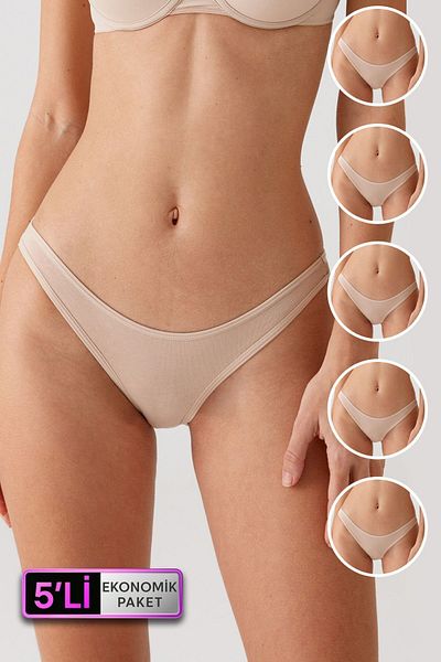 Pierre Cardin Pachet de 5 slip de bază din bumbac 2955 cu talie normală