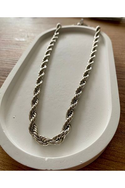 HerşeyVarBurda Unisex 4 mm Twist Chain Necklace
