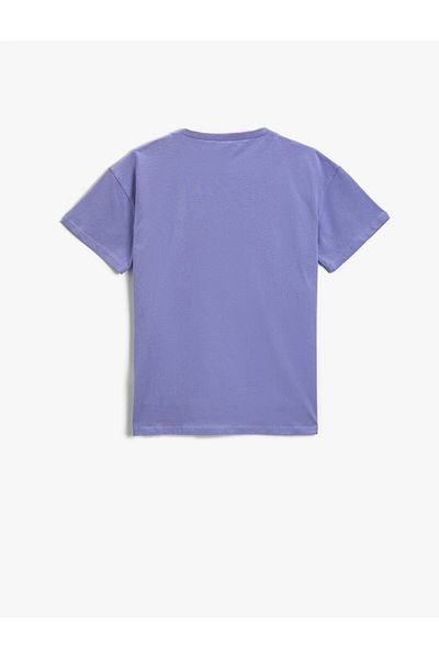 Koton Tricou imprimat cu mânecă scurtă din bumbac cu gât crew