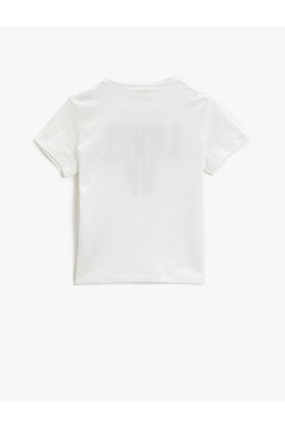 Koton Σλόγκαν εμπριμέ T-Shirt Βαμβακερό κοντό μανίκι