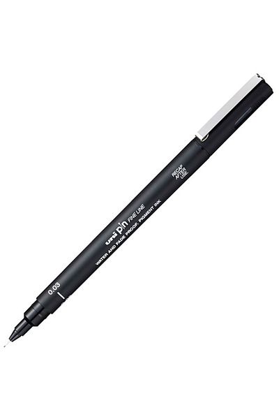 UNİ-BALL Uni-Ball Black Acrylic Drawing Pen - 0.03 mm Fine Line Pin