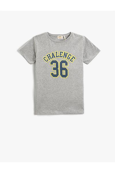 Koton Printed Crew Neck Short Sleeve T-Shirt