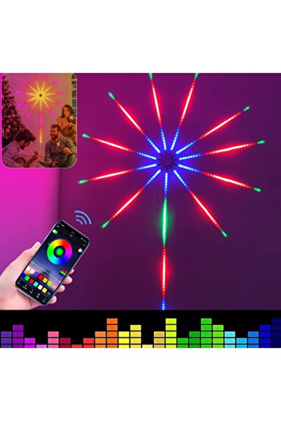 gaman Kumandalı Yıldız Ambiyans Işığı Akıllı Led Şerit Rgb Bluetooth Sese Duyarlı Ritim Gökkuşağı Işığı