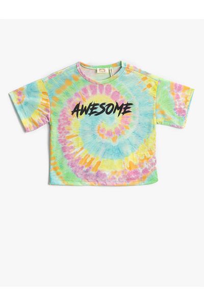 Koton Tricou oversize imprimat cu mânecă scurtă cu model batik