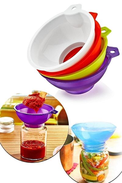 mrtbilisim Practical Fill Sugar Paste Sauce with Wide Mouth Canning Jar Funnel