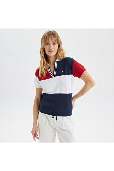 Nautica Kadın Lacivert Kısa Kollu Polo