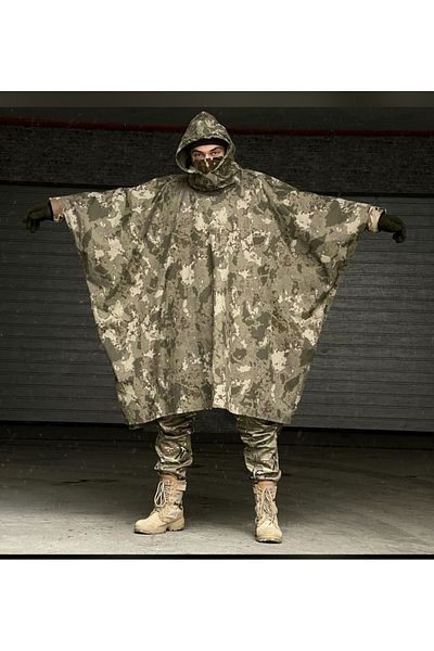 nort Military Poncho Raincoat - 3-Tier Gore-Tex Interior
