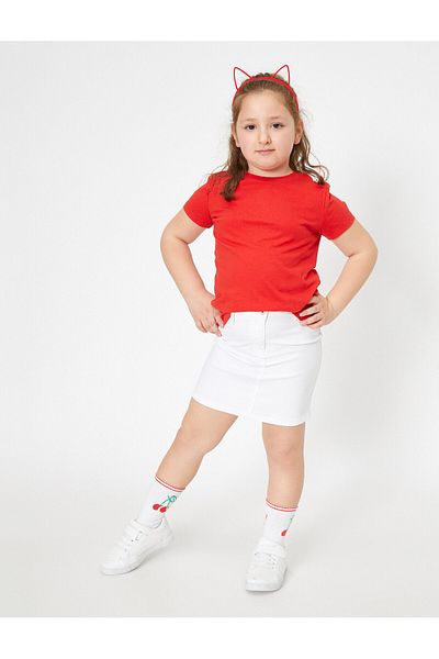 Koton Kids Mini Skirt Zippered