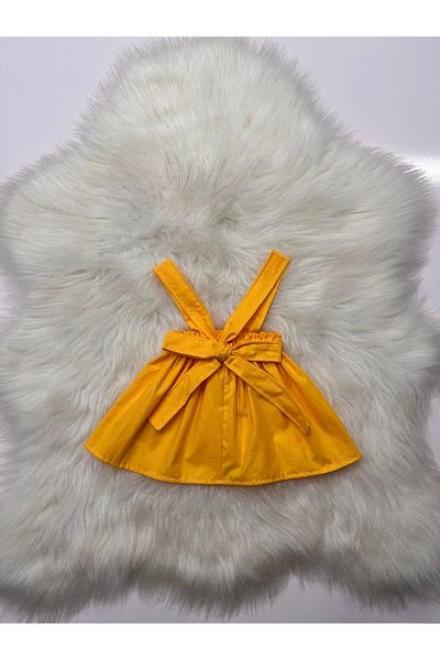 Moda Lina Baby Girl's Solid Color Strap Dress
