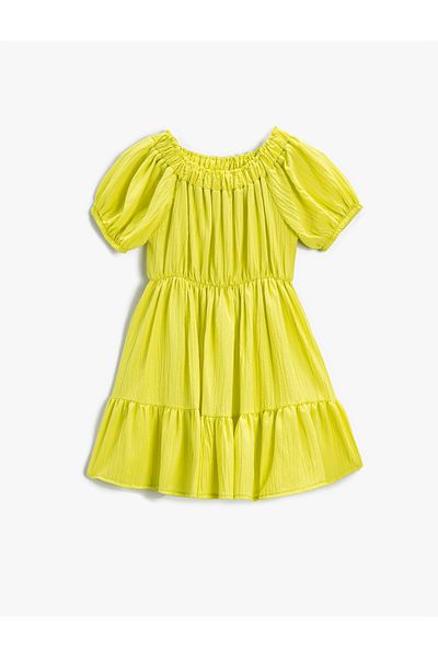 Koton Dress Balloon Sleeve Midi Flounce