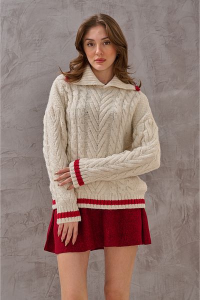 SHUGAA POLO FEMEI GÂTĂ CU DUNGI TEXTURĂ EXTRA MOALE TRICOTATĂ CASUAL MODERN