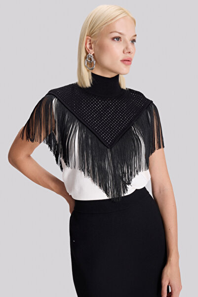 Naramaxx Püsküllü Triko Panço