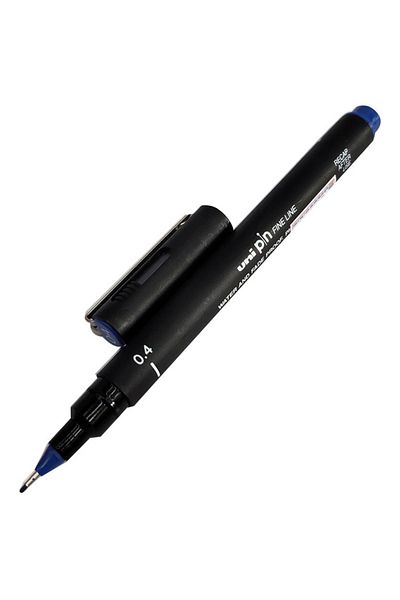 UNİ-BALL Uni-Ball Fine Line Acrylic Pen - 0.4 Blue Tip Pin