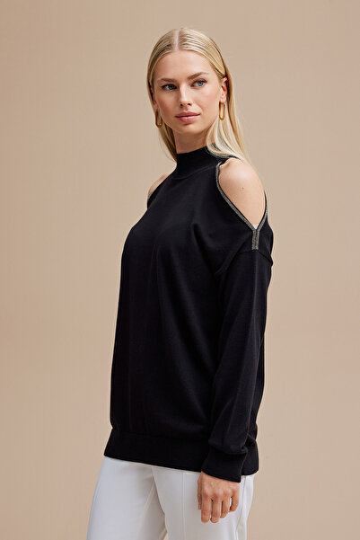 Naramaxx Omuz Dekolteli Balıkçı Yaka Triko Kazak