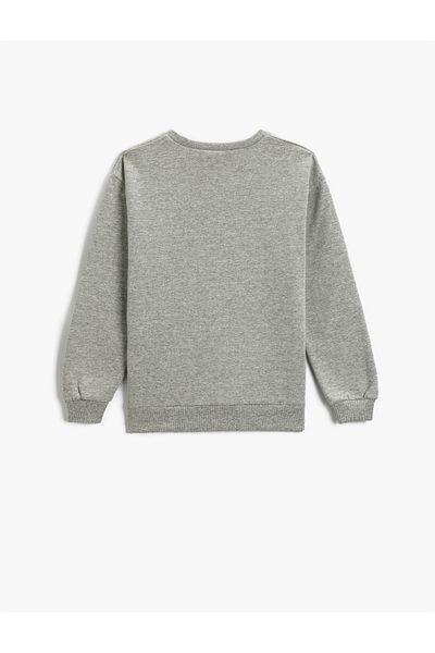Koton Sweatshirt Long Sleeve Printed Crew Neck