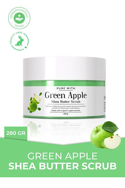 Purewith Shea Butter with Green Apple Extract - Body Peeling, Nourishing and Purifying |   280g
