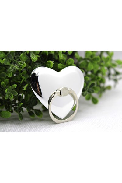 Tezcan Aksesuar Parlak Renkli Kalp Yüzük Telefon Tutucu