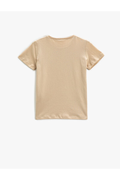 Koton Tričko s krátkym rukávom Crew Neck Dinosaur Printed