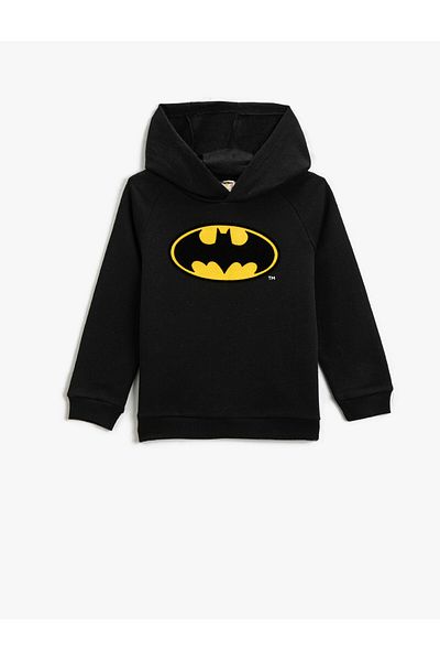 Koton Batman Printed Hooded Sweatshirt Licensed