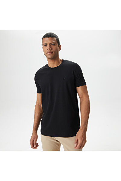 Nautica Erkek Siyah Standart Fit T-shirt