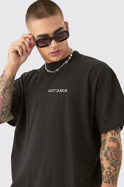 Uniquetex PRSCH - T-Shirt με στάμπα αυτοκινήτου VEK Oversize