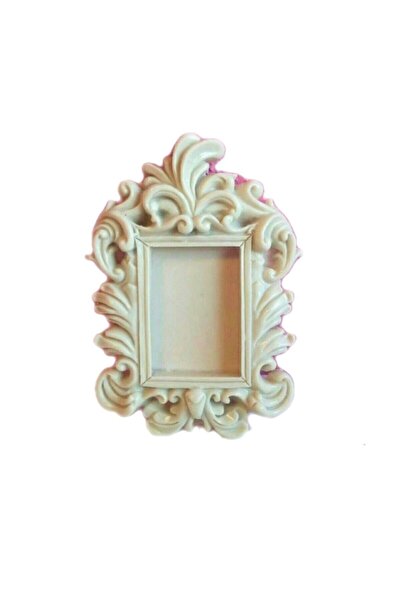 morlalem m Yaprak Dekorlu 9,8cm Mini Çerçeve Silikon Kalıp K-473, Taş Tozu Po...