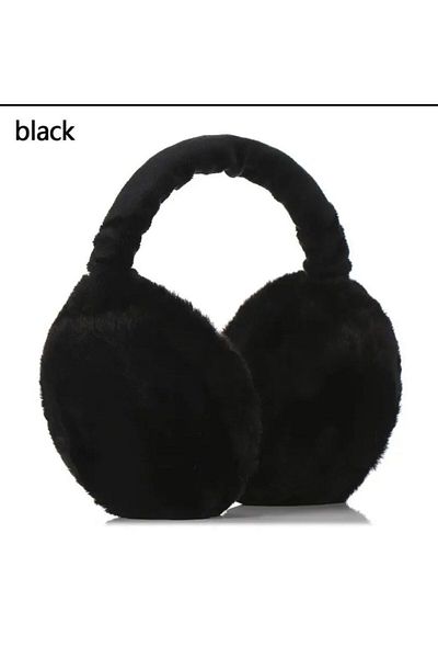 Yıldız Accessory Women Men Soft Textured Plush Earmuff Foldable Winter Ear Warmer