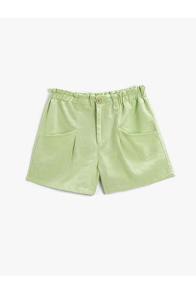 Koton Taschenshorts aus Leinenmischung mit elastischem Bund