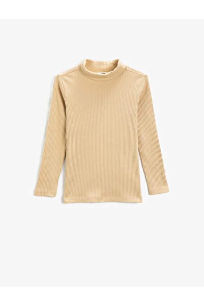 Koton Turtleneck Ribbed Basic T-Shirt Long Sleeve Cotton