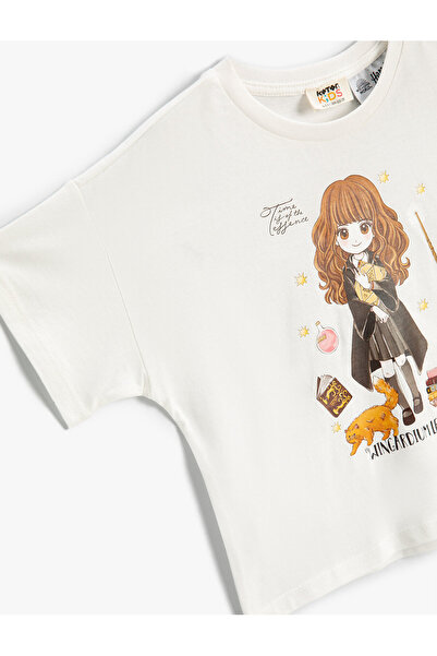 Koton Hermiona Granger, bawełniana, licencjonowana koszulka oversize z krótkim rękawem i nadrukiem