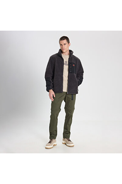 WRANGLER Zippered Sherpa Jacket Anthracite Men's Jacket