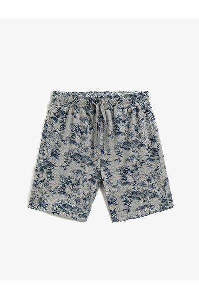 Koton Boy's Gray Patterned Shorts & Bermuda 3SKB40016TK