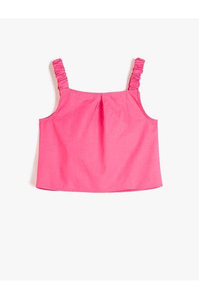 Koton CottonCropBlouse - with Straps and Bow Detail