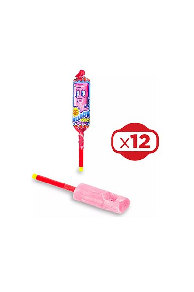 Chupa Chups Melody Pops Strawberry 15 g X 12 Pressure Candy