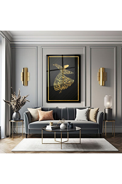 Genel Markalar 'Ya Olduğun Gibi Görün Ya Göründüğün Gibi Ol' Mevlana Sözü Dikey Cam Tablo